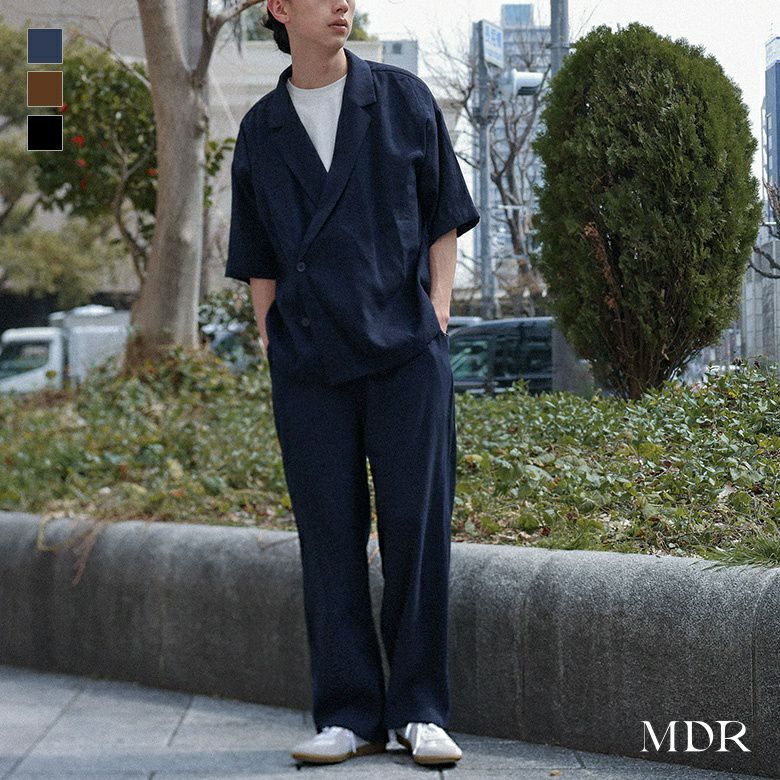 MDR(エムディアール)シャツ＆ストレートパンツセットアップ