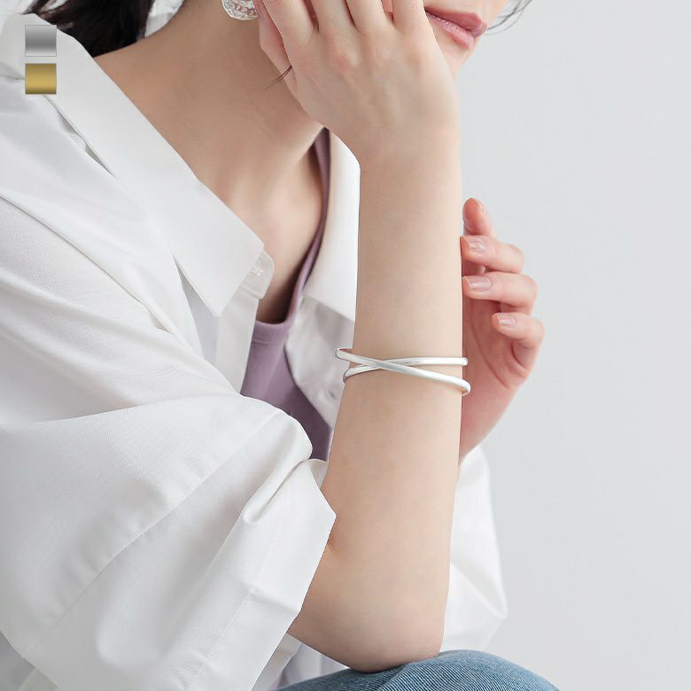 ダブルラインバングル