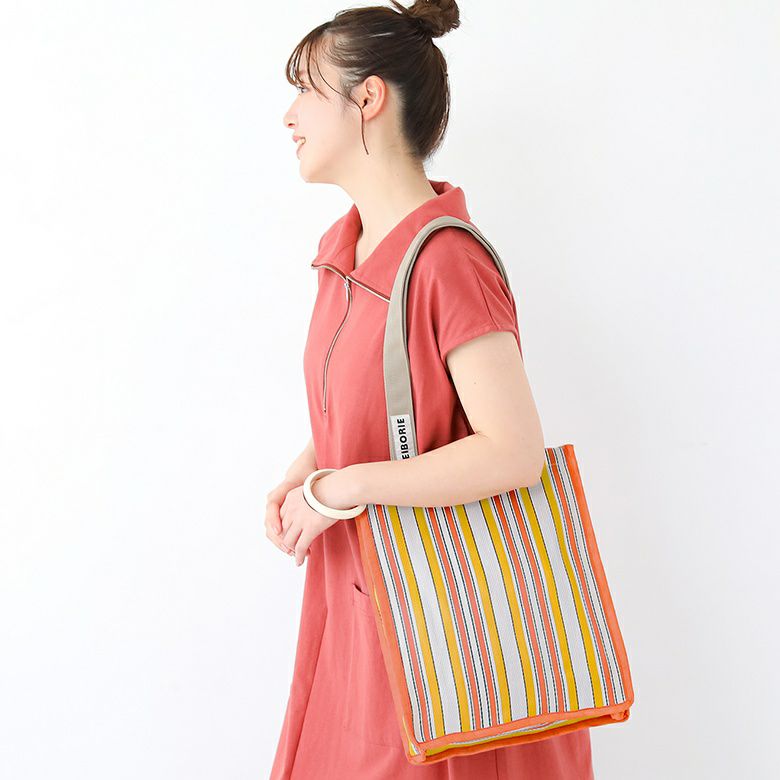 ストライプトートバッグ』