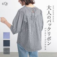 nOrLABEL(ノアールレーベル)後ろ襟リボンブラウス