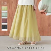 nOrLABEL(ノアールレーベル)オーガンジー裾メロースカート