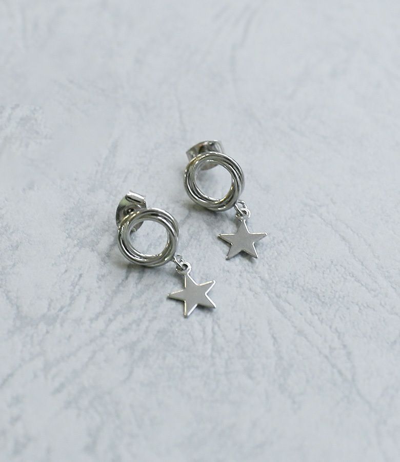 星モチーフピアス【5】 - シルバー 星モチーフピアス【5】 - シルバー