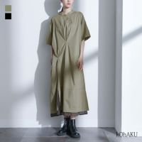 kOhAKU(コハク)異素材タックシャツワンピース