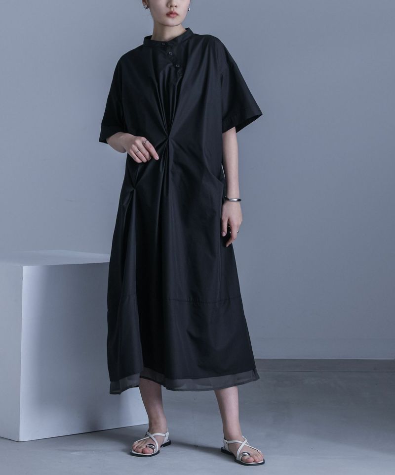 【新品】KOOSタックシャツワンピース kOhAKU異素材タックシャツワンピース』