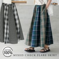 nOrLABEL(ノアールレーベル)チェック切替フレアスカート