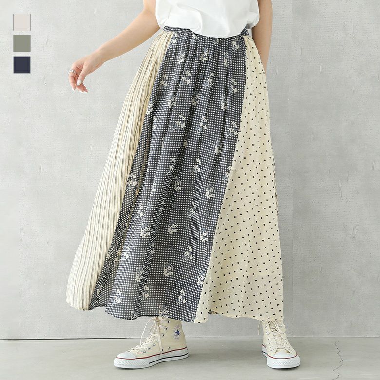 リップル洋品店（現在はezu）さんのパッチワークスカート