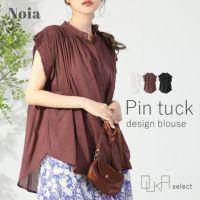 OUKA SELECT袖ピンタックコットンブラウス