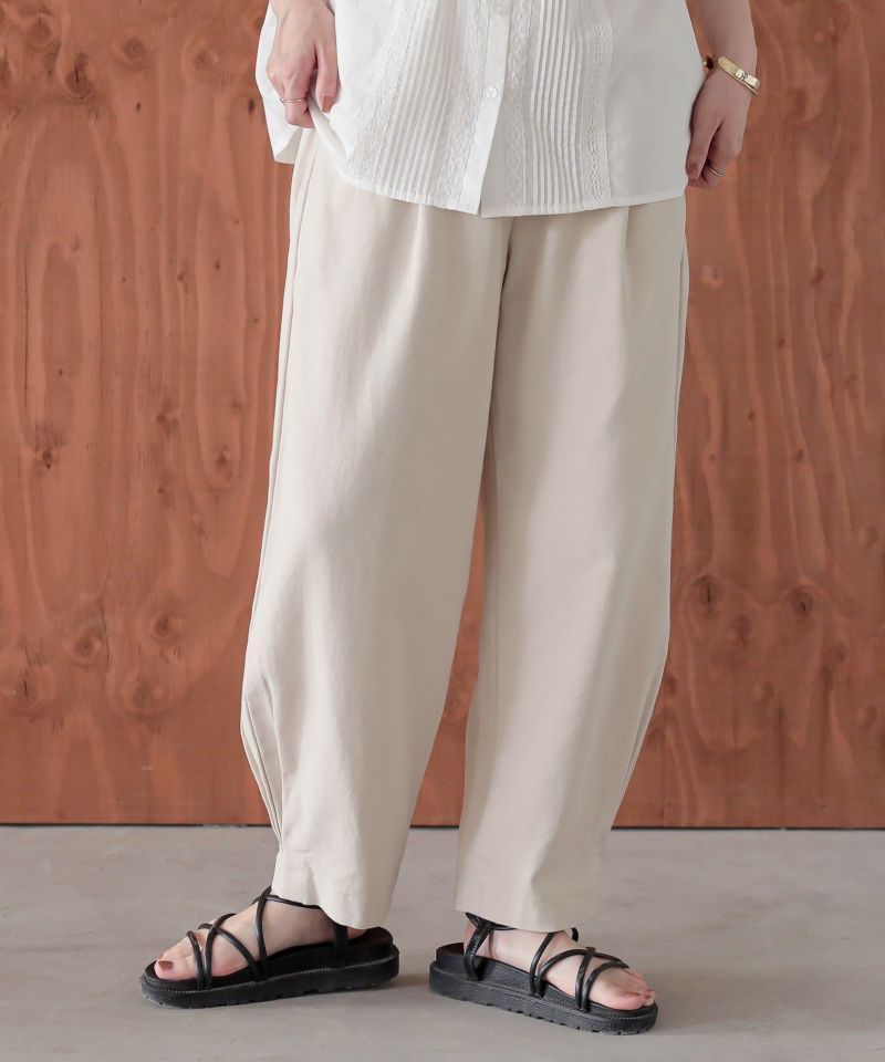 パンツ nacorin フロントタックワイドパンツ（共布ベルト付き）NS-241 – ATELIER N'S