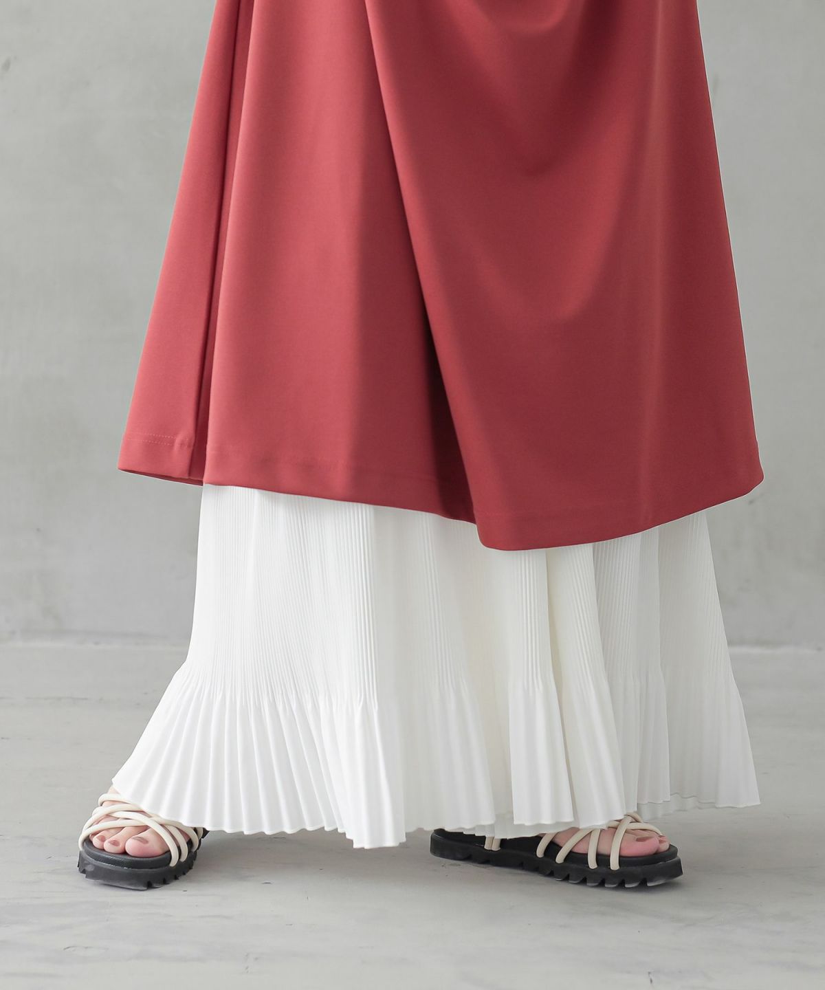 裾プリーツぺチパンツ【20】【SALE】 1 アイボリー 裾プリーツぺチパンツ【20】【SALE】 1 アイボリー