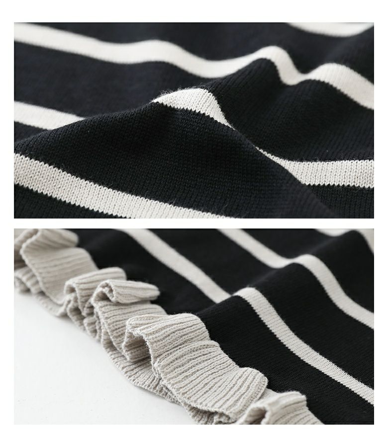 somari imagination配色ニットポロワンピース』