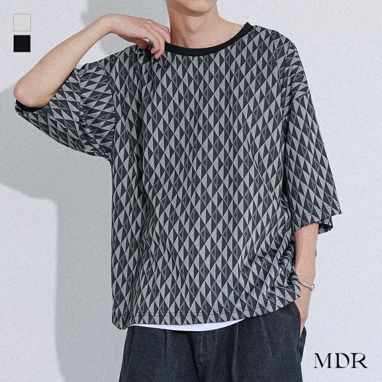 MDR(エムディアール)ジオメトリック柄ニットソートップス