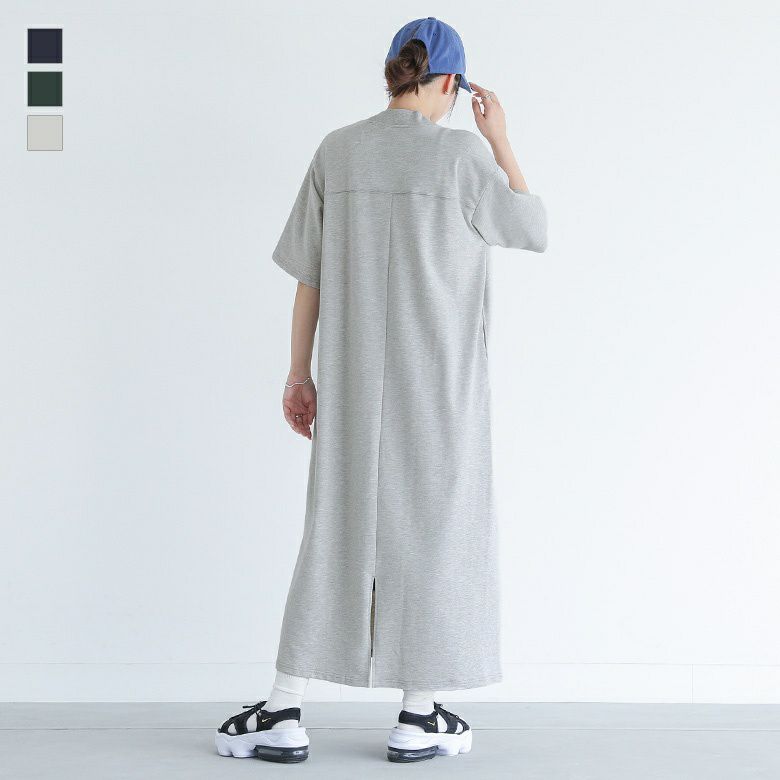 バックTラインスリットワンピース