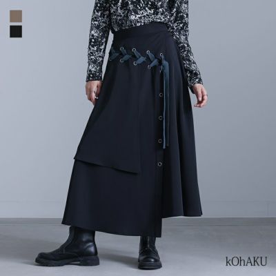 kOhAKU(コハク)ハトメレースアップスカート