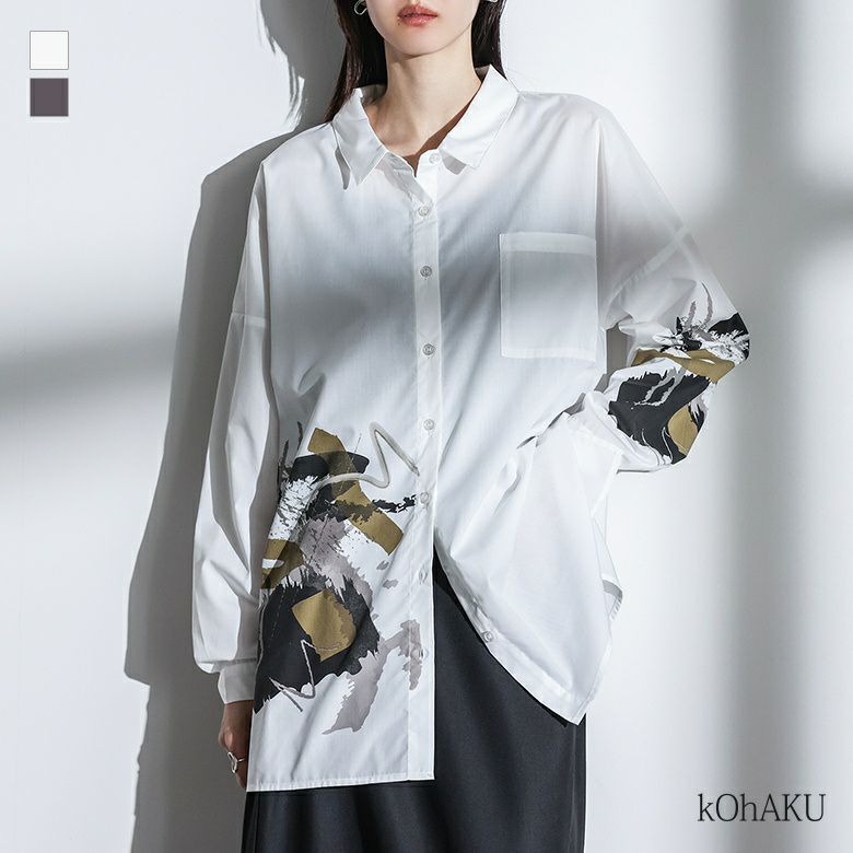 kOhAKU(コハク)アートプリントシャツ
