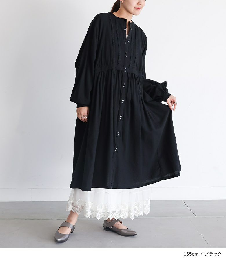 コットンタックレースワンピース』
