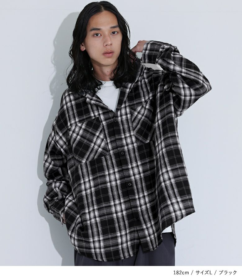 MDRチェックフードシャツ』