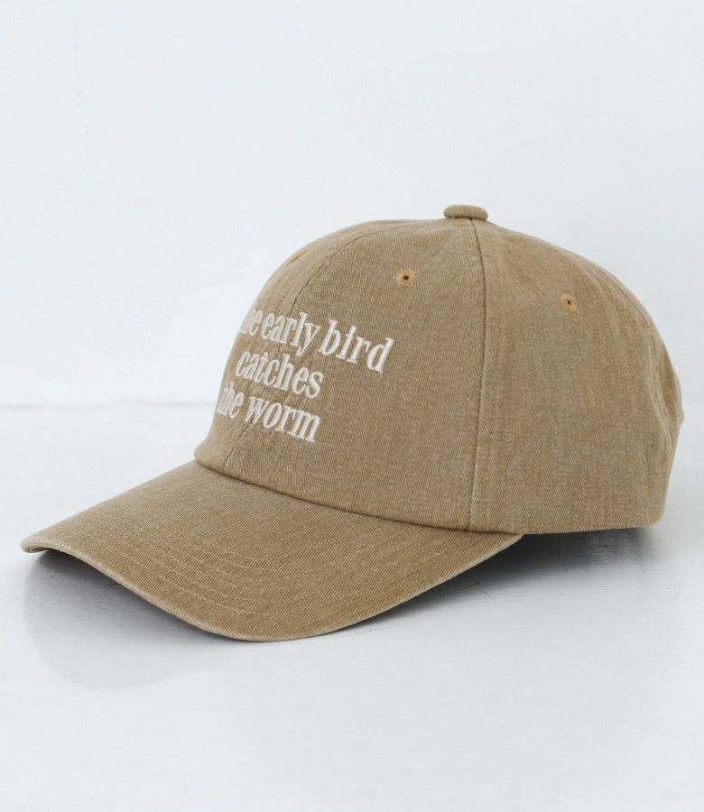 ウォッシュ加工ロゴキャップ【20】 - ベージュ ウォッシュ加工ロゴキャップ【20】 - ベージュ
