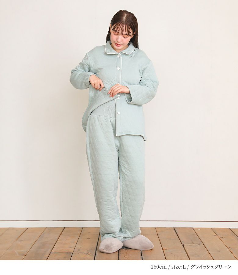 未使用品 ともだちはくま ルームウェア XL ナチュラル 長袖前開き2wayネックパジャマ』