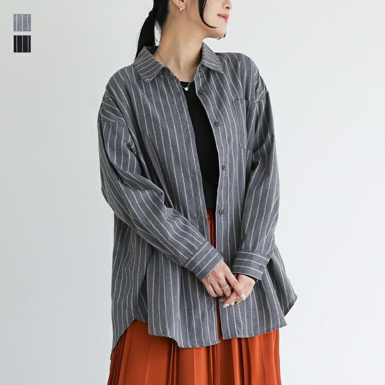 ストライプビッグシャツ』 