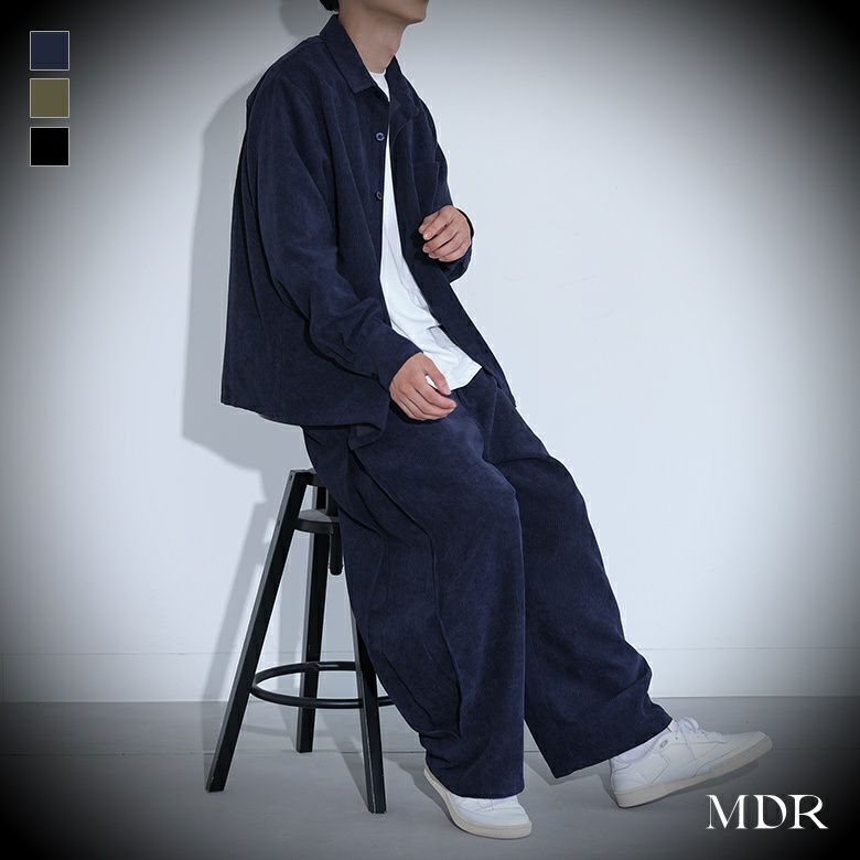MDR(エムディアール)コーデュロイシャツセットアップ