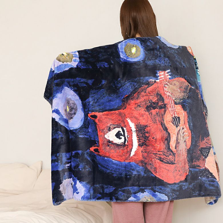 アトリエKOTETSUフリースブランケット_森の音楽会』