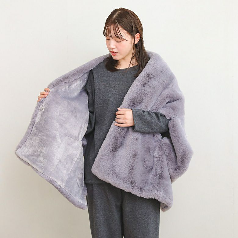 クレープブランケット リッチェフェイクファーケープブランケット』