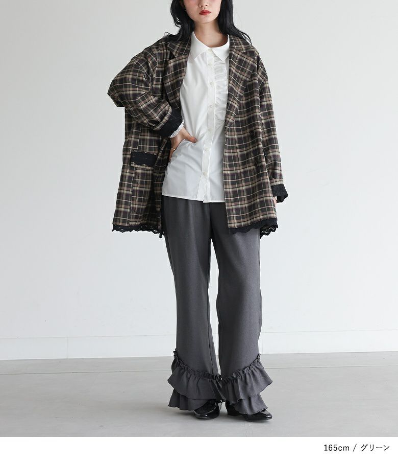 somari imaginationオーバーサイズチェックジャケット』