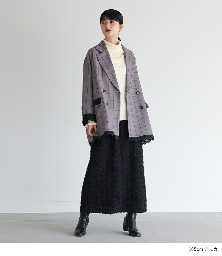 somari imaginationオーバーサイズチェックジャケット』