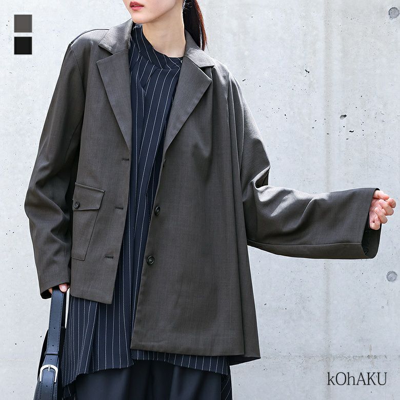 kOhAKU(コハク)アシンメトリータックジャケット