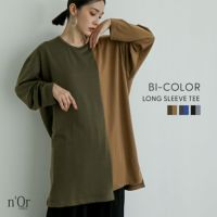 nOrLABEL(ノアールレーベル)身頃切替タック袖T長袖