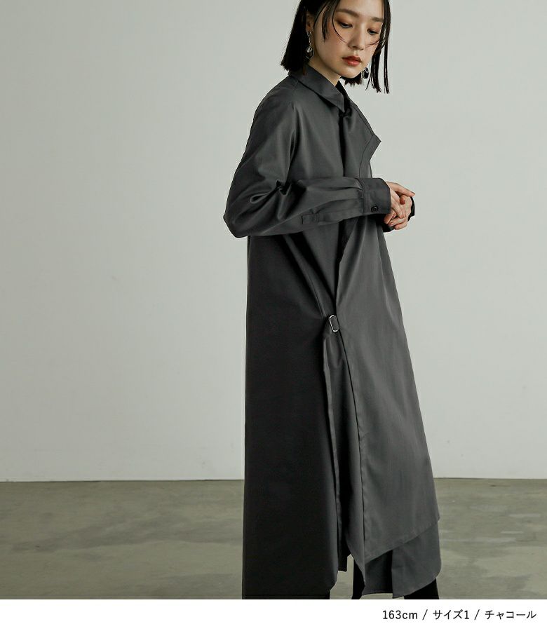 n'OrLABEL左前二重シャツドレス』