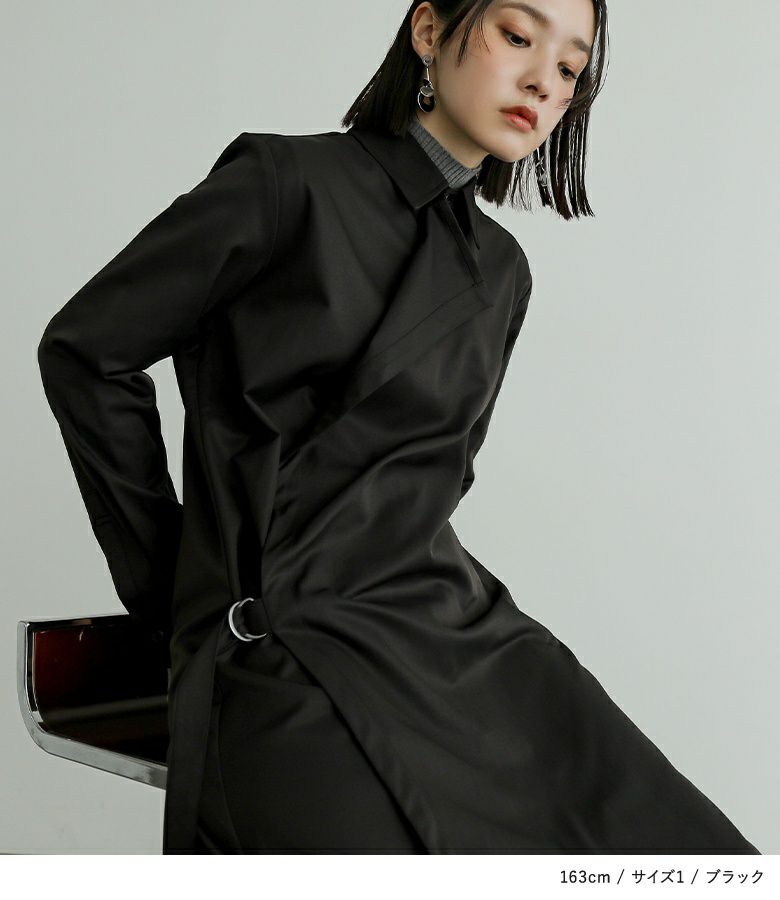 n'OrLABEL左前二重シャツドレス』