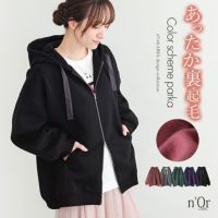 nOrLABEL(ノアールレーベル)裏起毛ダブルジップパーカー