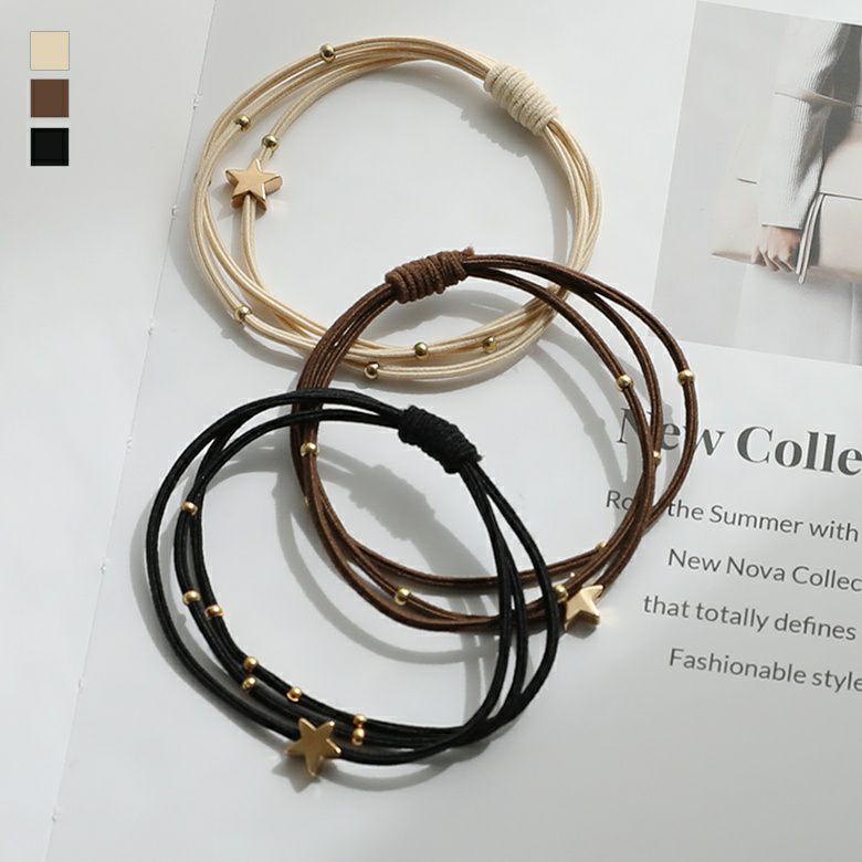 星モチーフヘアゴム