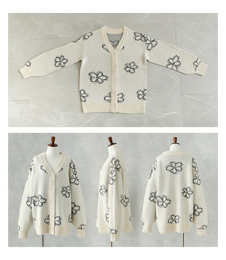 花柄ニットカーディガン』