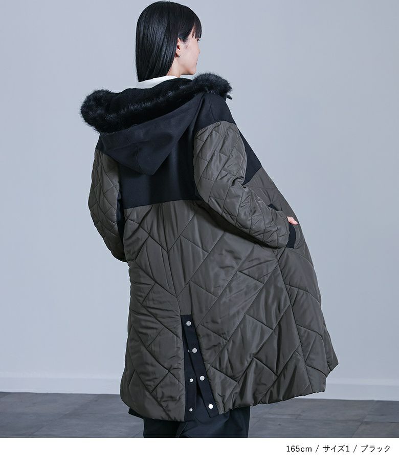 kOhAKUフードファーキルティングコート』