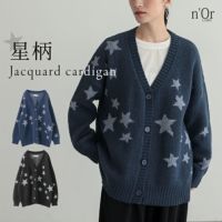 nOrLABEL(ノアールレーベル)星柄ニットカーディガン