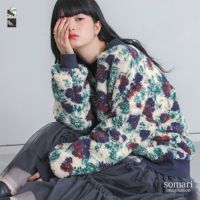 somari imagination(ソマリイマジネーション)花柄ボアブルゾン
