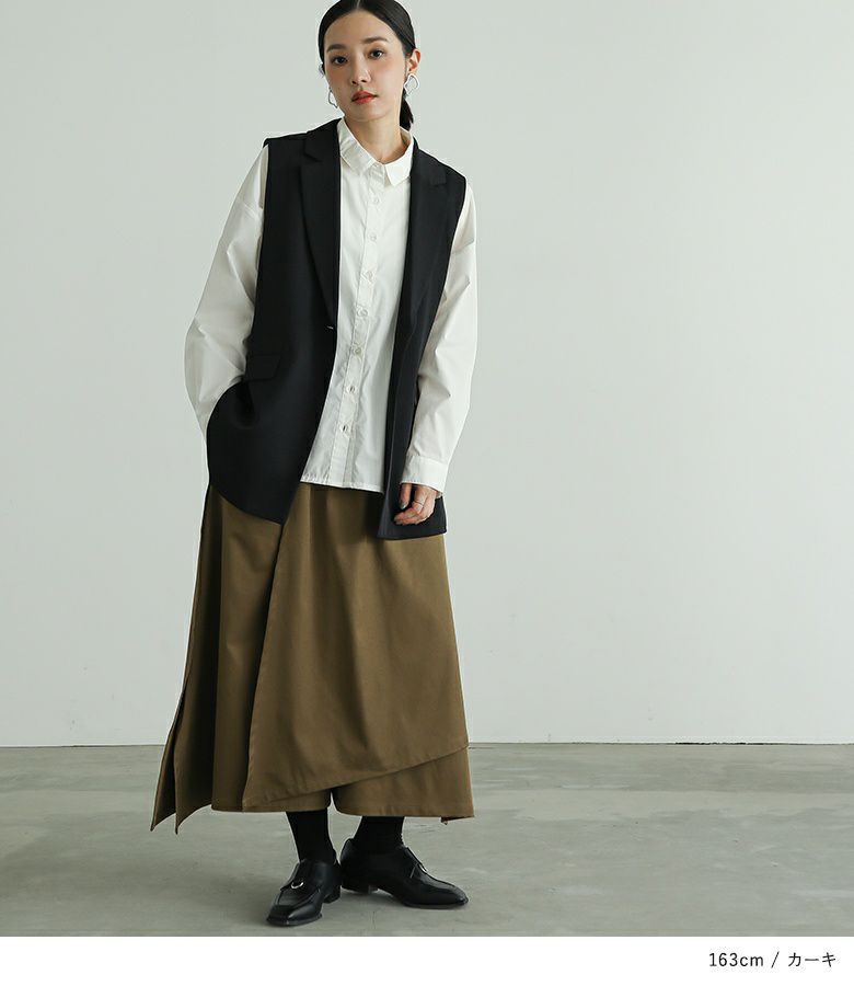 n'OrLABEL変形デザインガウチョパンツ』