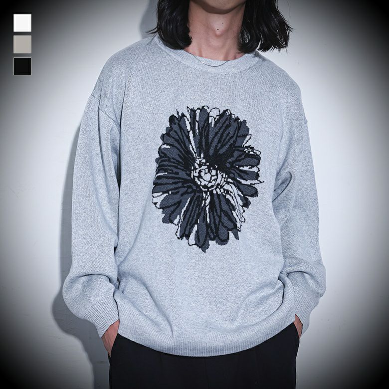 MDRフラワーモチーフジャカードニット』