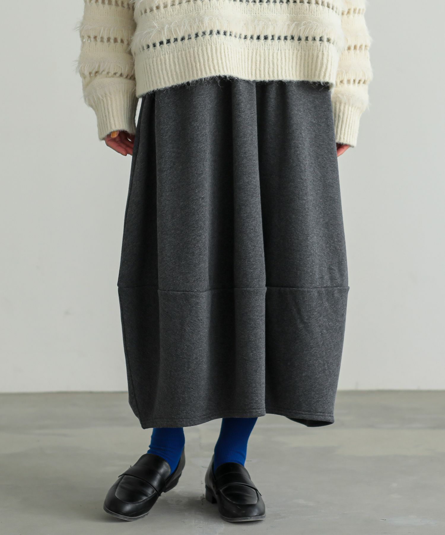 n'OrLABEL裏シャギーコクーンスカート』