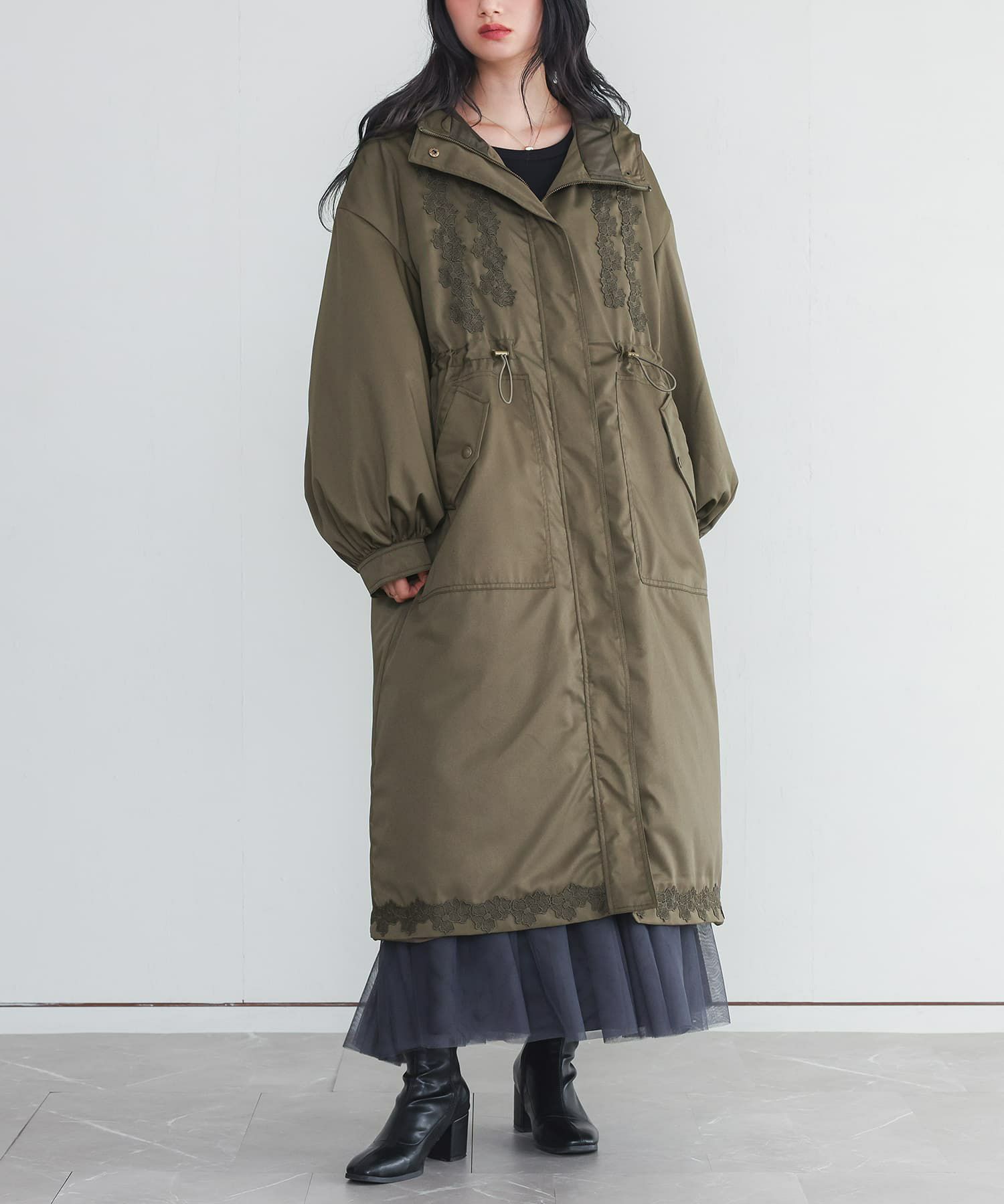 NOZOMIISHIGURO ノゾミイシグロ　総柄モッズコート 中古・古着通販】NOZOMI ISHIGURO (ノゾミイシグロ) パッチワーク