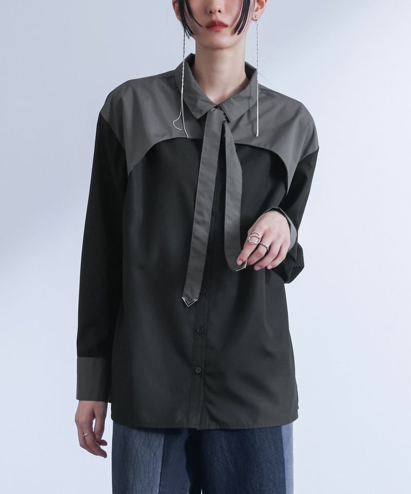 kOhAKU配色ボウタイシャツ』