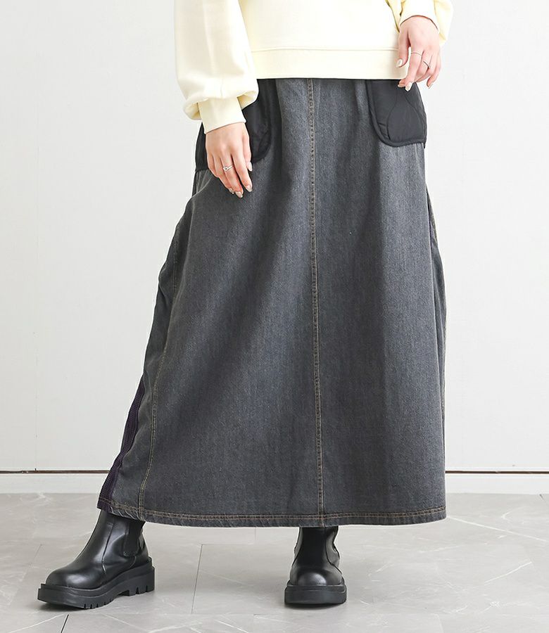 異素材リメイク風スカート』