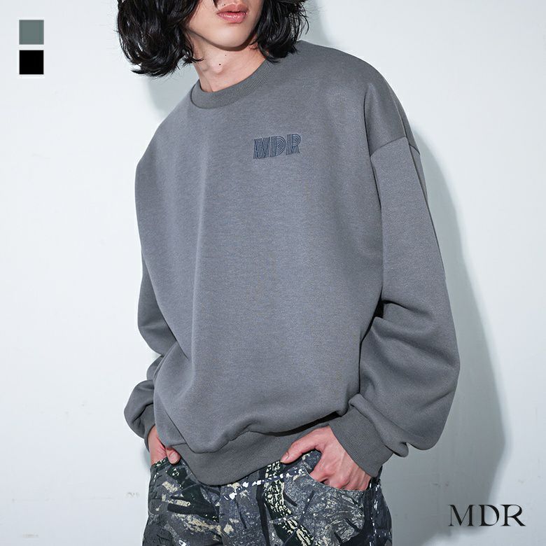 MDR(エムディアール)裏起毛ロゴ刺繍プルオーバー