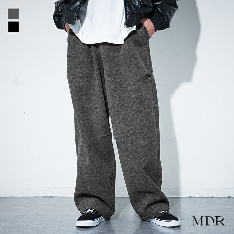 MDR(エムディアール)マイクロチェックバレルレッグパンツ