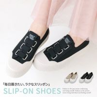 厚底スリッポンゴムベルトスニーカー